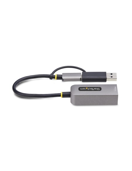 StarTech.com Adattatore Ethernet USB C, Convertitore di Rete NIC NBASE-T 2.5 1GbE da USB Type-C 3.0 a RJ45 con Adattatore USB-A