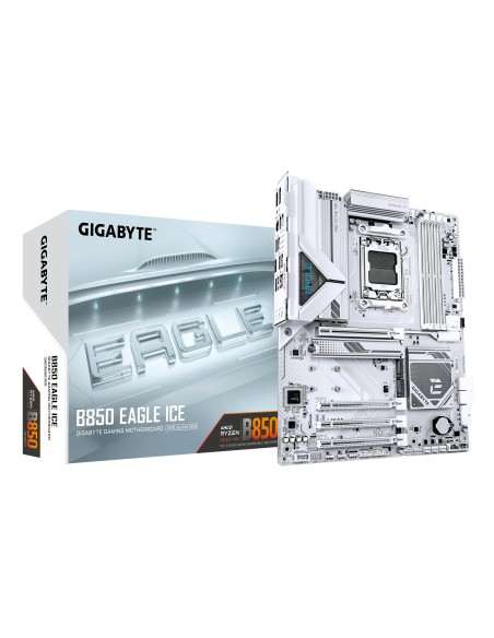 GIGABYTE B850 EAGLE ICE Scheda Madre – CPU AMD Ryzen serie 9000, VRM digitale a 8+2+2 fasi, fino a 8200 MHz DDR5 (O.C), 1 x M.2