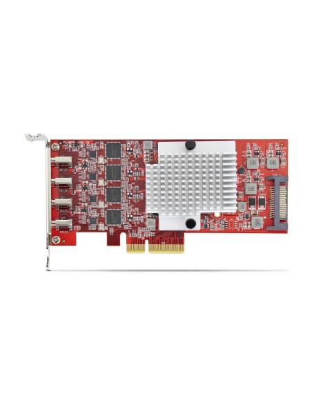 StarTech.com Scheda PCIe USB-C a 4 Porte, USB 3.2 10Gbps, Scheda di Espansione PCI Express USB Type-C con 4 Controller USB