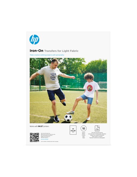 HP Carta per trasferimenti a caldo su tessuti chiari, A4 (210 x 297 mm), 10 fogli