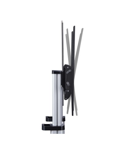 StarTech.com Carrello supporto TV mobile su ruote per schermi piatti da 60-100" e fino a 100 kg, regolazione dell'altezza