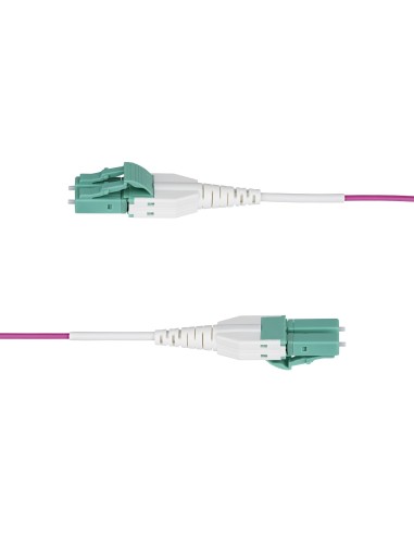 StarTech.com Cavo in fibra ottica multimodale da 5m LC a LC (UPC) OM4 Viola Erica, 50 125 µm, 40G 100G, LOMMF VCSEL, cavo in