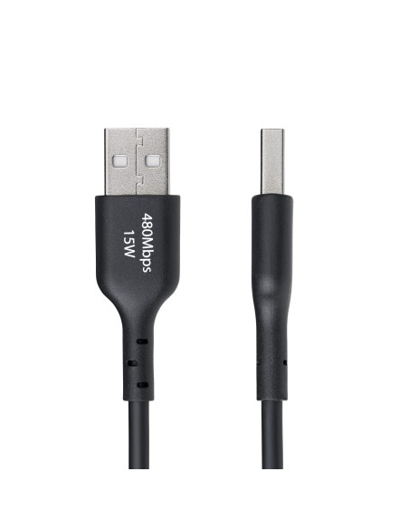StarTech.com Cavo di ricarica USB-A a USB-C da 15cm, Cavetto di ricarica e sincronizzazione USB 2.0 3A, rivestimento in TPE -