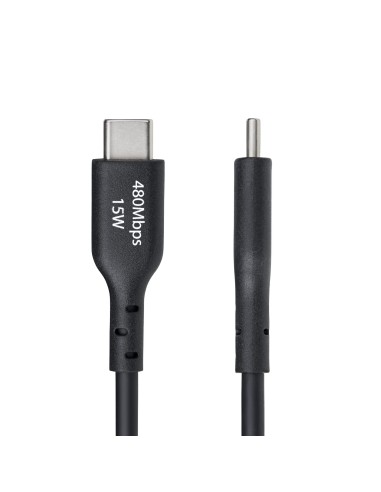 StarTech.com Cavo di ricarica USB-A a USB-C da 15cm, Cavetto di ricarica e sincronizzazione USB 2.0 3A, rivestimento in TPE -