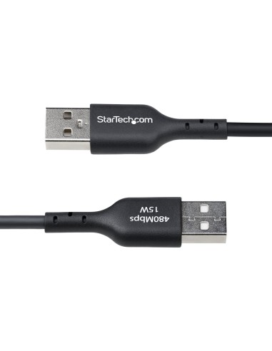 StarTech.com Cavo di ricarica USB-A a USB-C da 15cm, Cavetto di ricarica e sincronizzazione USB 2.0 3A, rivestimento in TPE -