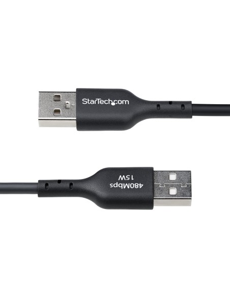 StarTech.com Cavo di ricarica USB-A a USB-C da 15cm, Cavetto di ricarica e sincronizzazione USB 2.0 3A, rivestimento in TPE -
