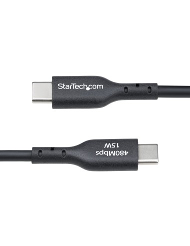 StarTech.com Cavo di ricarica USB-A a USB-C da 15cm, Cavetto di ricarica e sincronizzazione USB 2.0 3A, rivestimento in TPE -