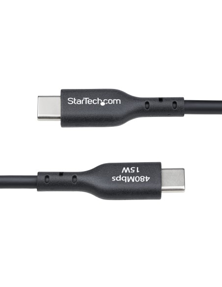 StarTech.com Cavo di ricarica USB-A a USB-C da 15cm, Cavetto di ricarica e sincronizzazione USB 2.0 3A, rivestimento in TPE -