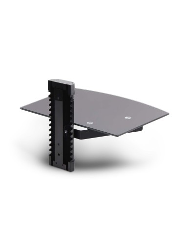 StarTech.com Mensola da Parete in Vetro Temperato per Apparecchiature A V - Ripiano liscio sotto sopra TV Monitor regolabile in