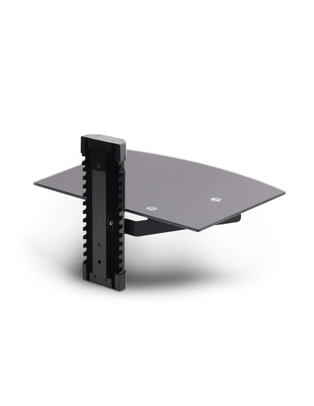 StarTech.com Mensola da Parete in Vetro Temperato per Apparecchiature A V - Ripiano liscio sotto sopra TV Monitor regolabile in