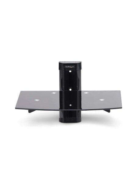 StarTech.com Mensola da Parete in Vetro Temperato per Apparecchiature A V - Ripiano liscio sotto sopra TV Monitor regolabile in