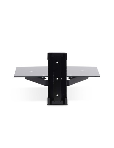 StarTech.com Mensola da Parete in Vetro Temperato per Apparecchiature A V - Ripiano liscio sotto sopra TV Monitor regolabile in