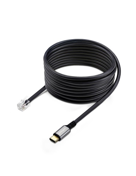 StarTech.com Adattatore da USB-C a RJ9 da 1,8m per telefono fisso o cuffie con cavo wireless, utilizza l'hardware della linea