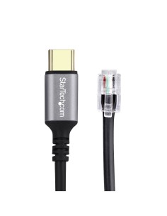 StarTech.com Adattatore da USB-C a RJ9 da 1,8m per telefono fisso o cuffie con cavo wireless, utilizza l'hardware della linea 2