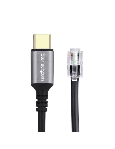 StarTech.com Adattatore da USB-C a RJ9 da 1,8m per telefono fisso o cuffie con cavo wireless, utilizza l'hardware della linea