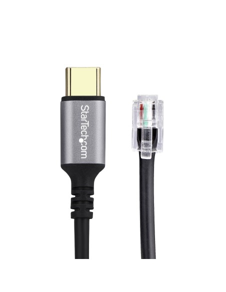 StarTech.com Adattatore da USB-C a RJ9 da 1,8m per telefono fisso o cuffie con cavo wireless, utilizza l'hardware della linea