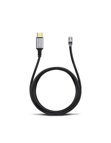 StarTech.com Adattatore da USB-C a RJ9 da 1,8m per telefono fisso o cuffie con cavo wireless, utilizza l'hardware della linea