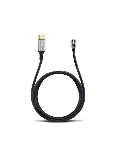 StarTech.com Adattatore da USB-C a RJ9 da 1,8m per telefono fisso o cuffie con cavo wireless, utilizza l'hardware della linea
