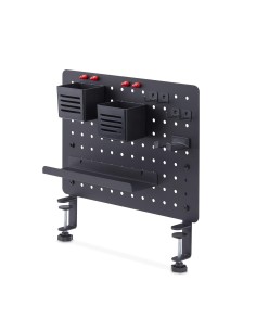 StarTech.com Pannello forato portautensili in acciaio con accessori, 42x32 cm, portaoggetti da scrivania, pannello forato da