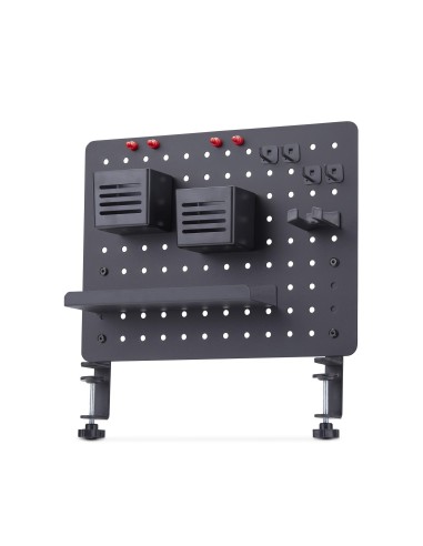 StarTech.com Pannello forato portautensili in acciaio con accessori, 42x32 cm, portaoggetti da scrivania, pannello forato da