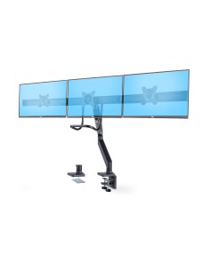 StarTech.com Supporto per 3 monitor da 27" a barra trasversale, VESA 75x75 100x100, regolazioni senza attrezzi, morsetto a