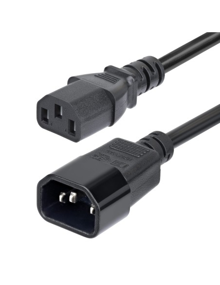 StarTech.com Cavo Prolunga di Alimentazione da 4,5m, Cavo di Alimentazione da C14 a C13 per PDU, 10A 250V, 14AWG, Prolunga