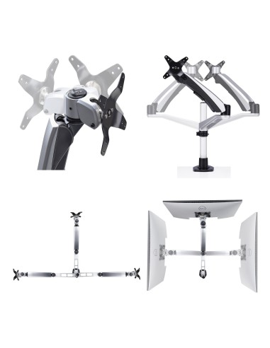 StarTech.com Supporto per monitor da scrivania per schermi ultrawide da 27“ 16 9 o 30” 21 9, VESA 75x75 100x100, regolazioni