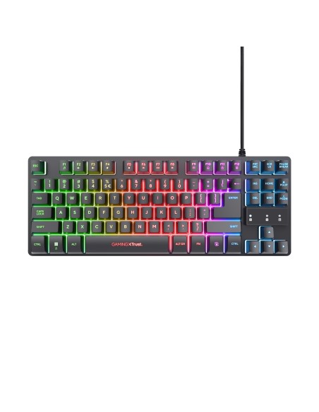Trust GXT 833 Thado tastiera Gaming USB Olandese Nero, Argento