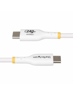 StarTech.com Cavo di ricarica USB-C Bianco da 1m, cavo USB C certificato USB-IF, 240W PD EPR, cavo di ricarica USB 2.0 Tipo-C 2