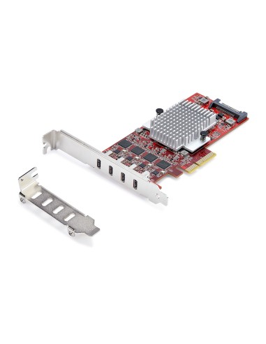 StarTech.com Scheda PCIe USB-C a 4 Porte, USB 3.2 10Gbps, Scheda di Espansione PCI Express USB Type-C con 4 Controller USB