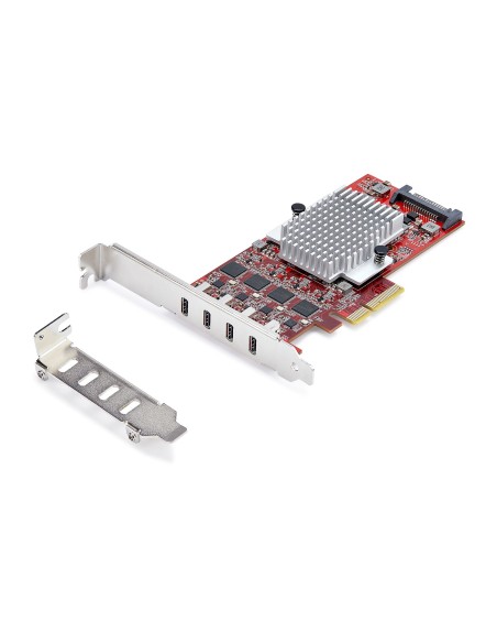 StarTech.com Scheda PCIe USB-C a 4 Porte, USB 3.2 10Gbps, Scheda di Espansione PCI Express USB Type-C con 4 Controller USB