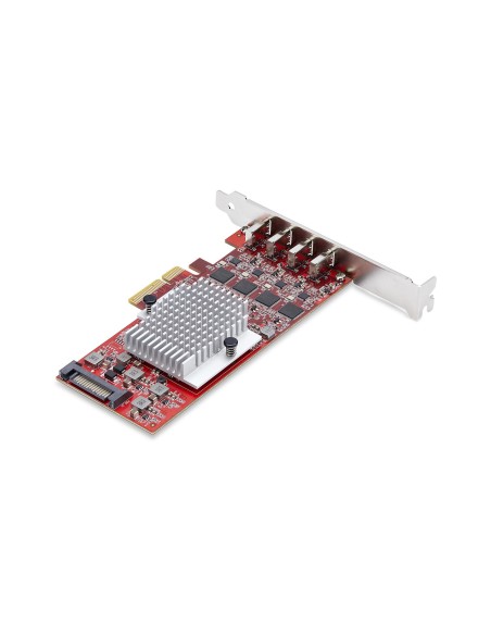 StarTech.com Scheda PCIe USB-C a 4 Porte, USB 3.2 10Gbps, Scheda di Espansione PCI Express USB Type-C con 4 Controller USB