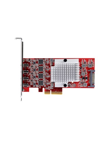 StarTech.com Scheda PCIe USB-C a 4 Porte, USB 3.2 10Gbps, Scheda di Espansione PCI Express USB Type-C con 4 Controller USB