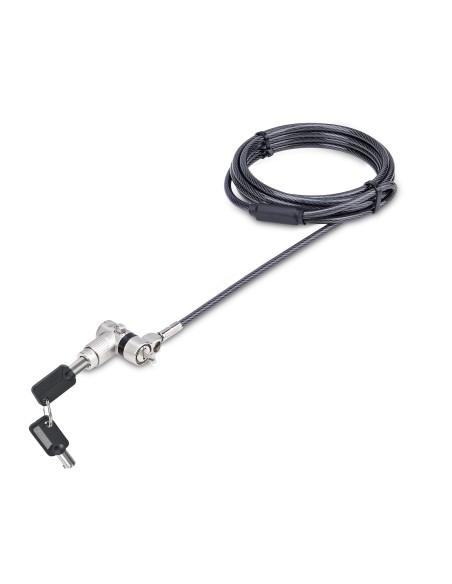 StarTech.com Cavo di sicurezza universale 3 in 1 per laptop da 2m, cavo antifurto resistente al taglio con chiave master,