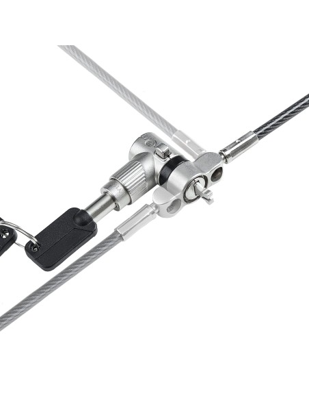 StarTech.com Cavo di sicurezza universale 3 in 1 per laptop da 2m, cavo antifurto resistente al taglio con chiave master,