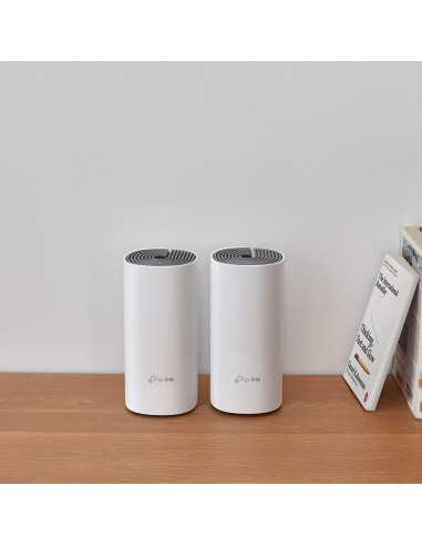 TP-Link Deco E4 (2-pack) Dual-band (2.4 GHz 5 GHz) Wi-Fi 5 (802.11ac) Bianco, Grigio Interno