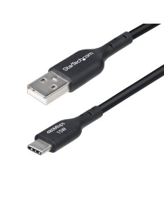 StarTech.com Cavo di ricarica USB-A a USB-C da 30cm, Cavetto di ricarica e sincronizzazione USB 2.0 3A, rivestimento in TPE -