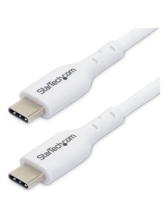 StarTech.com Cavo USB-C bianco da 1m, cavo di ricarica USB 2.0 Tipo-C per laptop, Power Delivery 60W 3A, rivestimento in TPE,