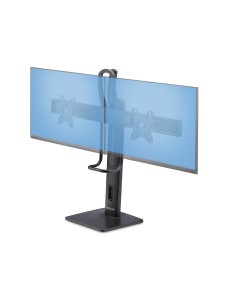 StarTech.com Supporto da Tavolo per Due Monitor- Staffa con barra trasversale per 2 Schermi da 27" VESA 75x75 100x100, altezza