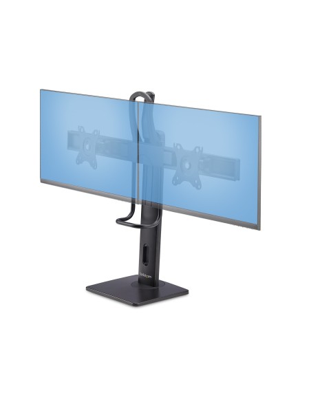StarTech.com Supporto da Tavolo per Due Monitor- Staffa con barra trasversale per 2 Schermi da 27" VESA 75x75 100x100, altezza