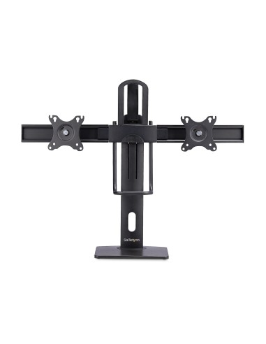 StarTech.com Supporto da Tavolo per Due Monitor- Staffa con barra trasversale per 2 Schermi da 27" VESA 75x75 100x100, altezza