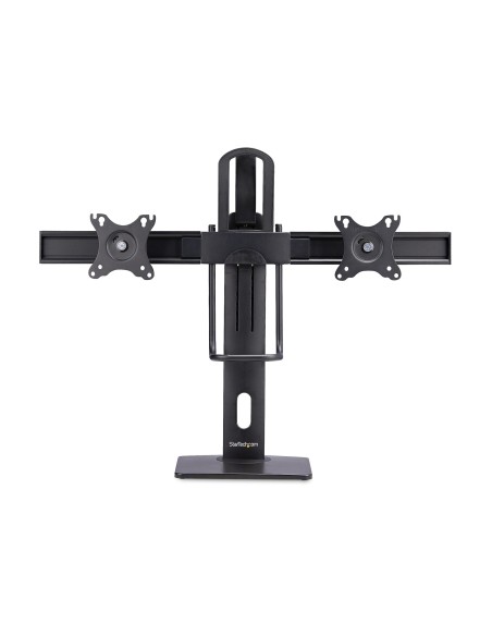StarTech.com Supporto da Tavolo per Due Monitor- Staffa con barra trasversale per 2 Schermi da 27" VESA 75x75 100x100, altezza