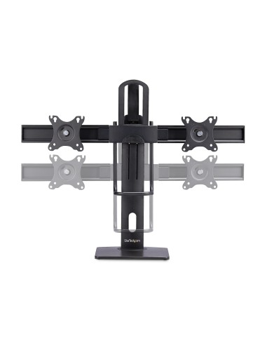 StarTech.com Supporto da Tavolo per Due Monitor- Staffa con barra trasversale per 2 Schermi da 27" VESA 75x75 100x100, altezza