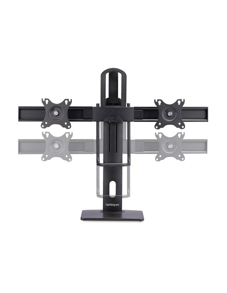 StarTech.com Supporto da Tavolo per Due Monitor- Staffa con barra trasversale per 2 Schermi da 27" VESA 75x75 100x100, altezza