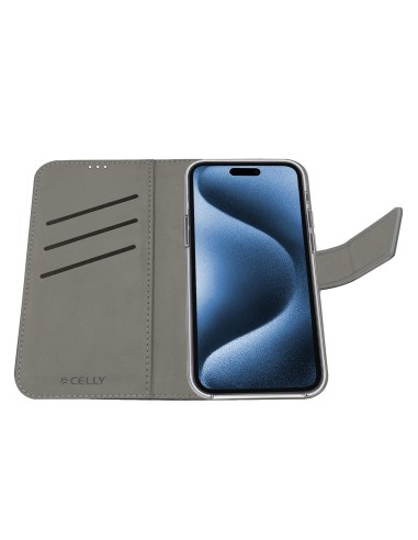 Celly WALLY custodia per cellulare 16 cm (6.3") Custodia a borsellino Nero