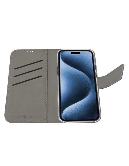 Celly WALLY custodia per cellulare 16 cm (6.3") Custodia a borsellino Nero