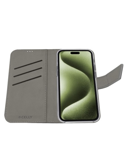 Celly WALLY custodia per cellulare 16 cm (6.3") Custodia a borsellino Nero