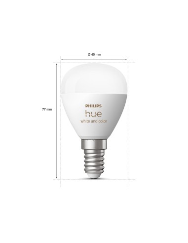 Philips Hue White and Color ambiance Sferetta - lampadina connessa E14