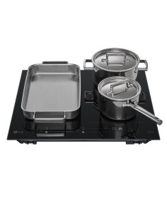 LG CBIZ2437B Piano cottura induzione 60cm, 7,4kW con limitatore, 4 zone, 2 flex, Wi-Fi 2