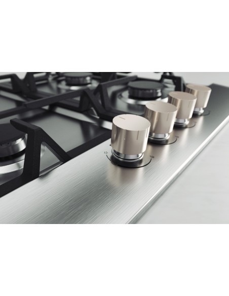 LG CBGZ2414S Piano cottura a gas 60cm, 8,5kW, 4 bruciatori, Griglie in ghisa, Piatto inox